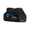 Uniden R7 radar detector front view with centered screen on display